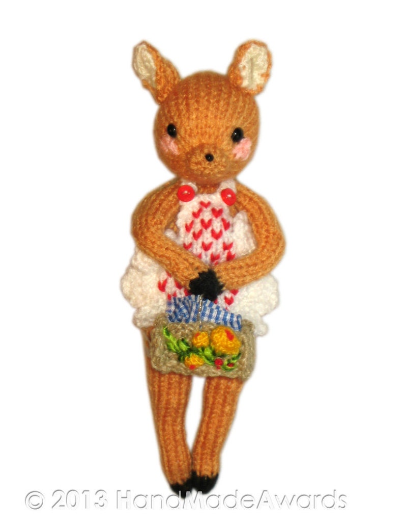 Little Red Riding Hood Fawn PDF Email Knit PATTERN image 5