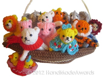 NOAHS ARK Finger Puppets Pdf Email Knit PATTERN