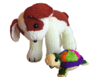 Two Friends The DOG and the TURTLE Pdf Email Knit PATTERN