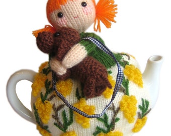 Beatrice and  Toby Dog Tea Cosy PDF Email Knit PATTERN