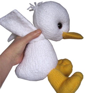 White Little Duckling PDF Email Knit PATTERN image 3