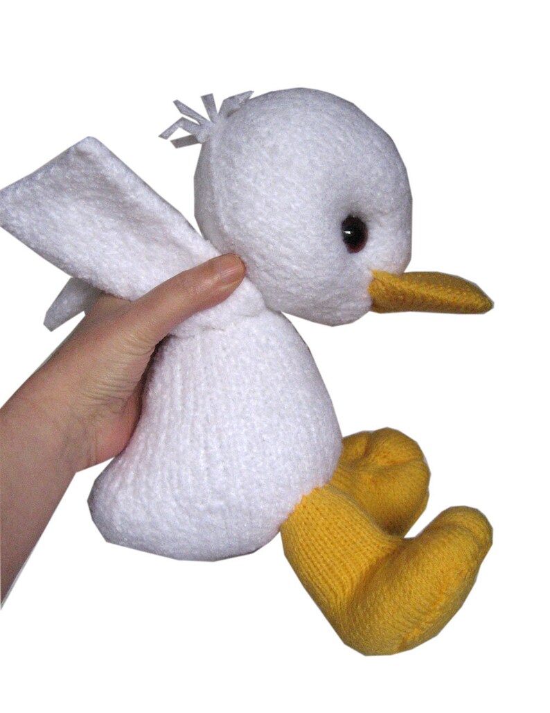 White Little Duckling PDF Email Knit PATTERN image 3