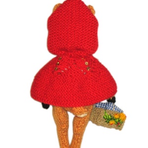 Little Red Riding Hood Fawn PDF Email Knit PATTERN image 4