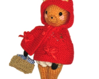 Little Red Riding Hood Fawn PDF Email Knit PATTERN