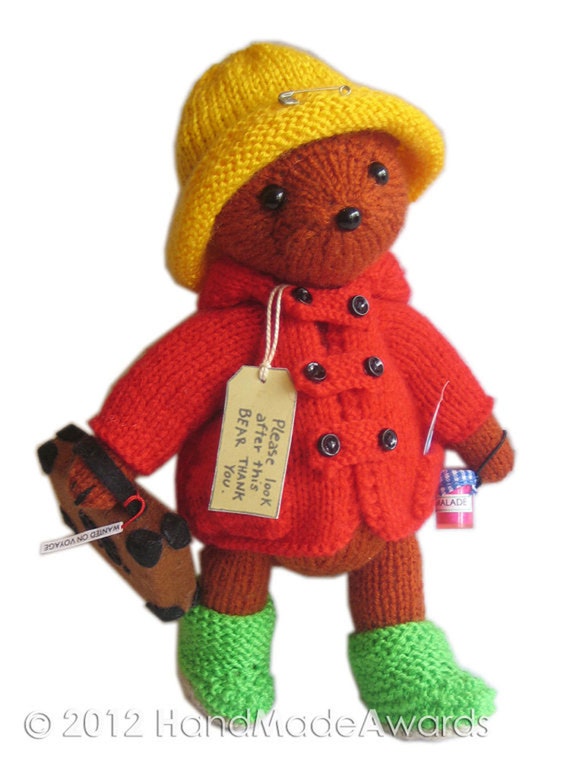 PADDINGTON Bear PDF Email Knit PATTERN 