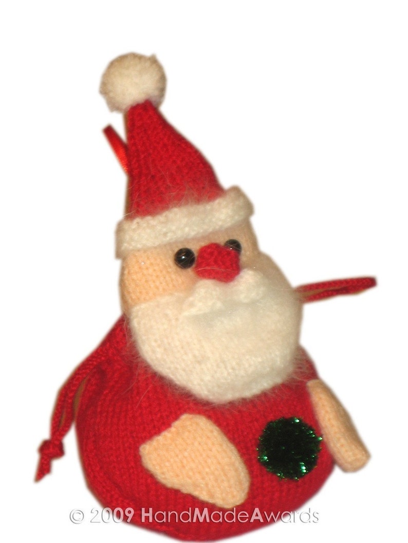 Adorable CHRISTMAS SANTA Claus Purse Bag Knit PATTERN pdf Email image 3