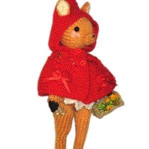 Little Red Riding Hood Fawn PDF Email Knit PATTERN image 3