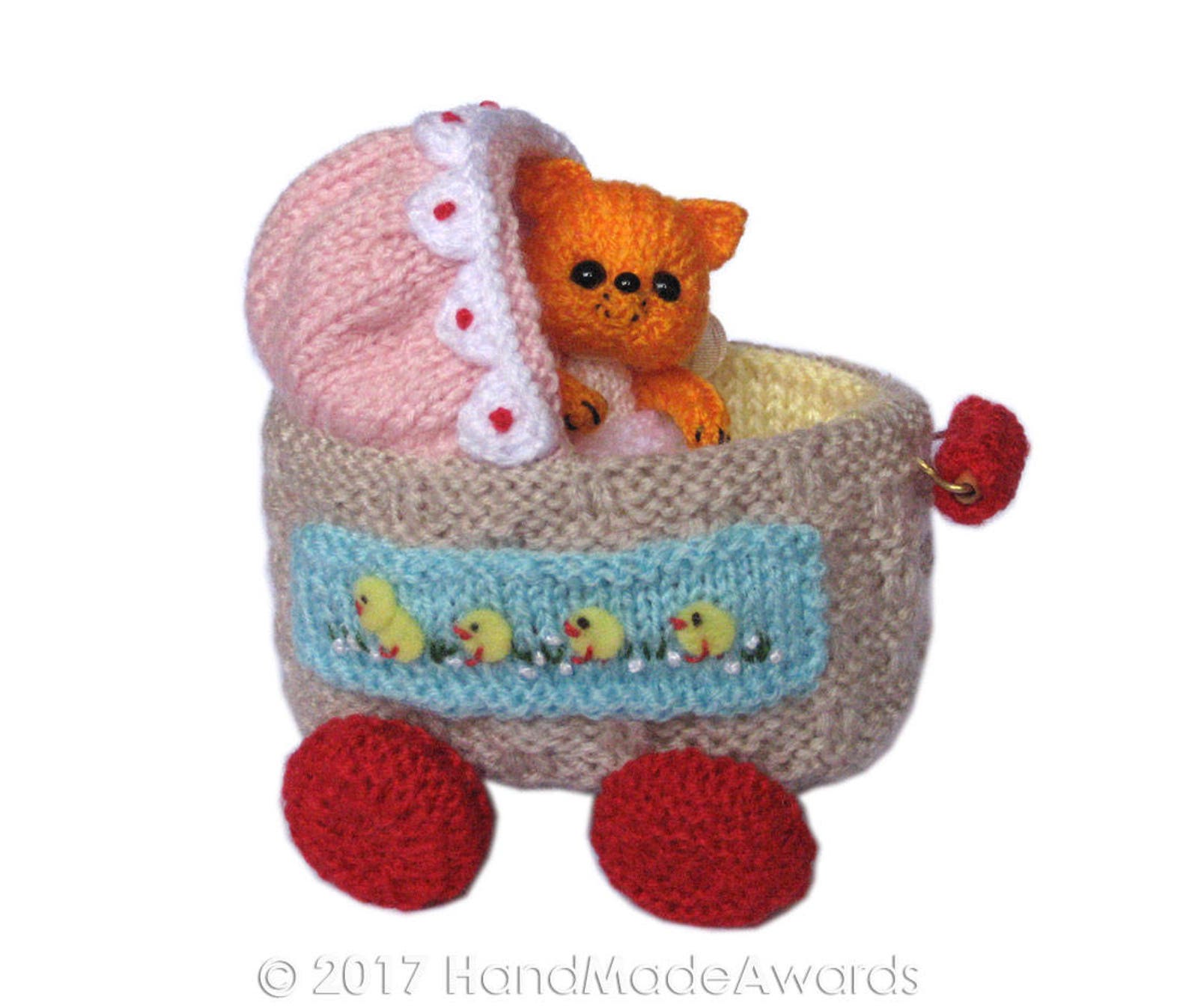 Sweet Baby Cat with Baby Carriage PDF Email Knit PATTERN Etsy