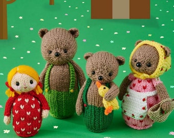 Goldilocks and the three Bears PDF Email Knit PATTERN