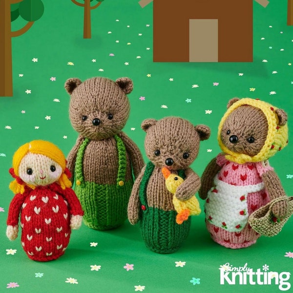 Goldilocks and the three Bears PDF Email Knit PATTERN