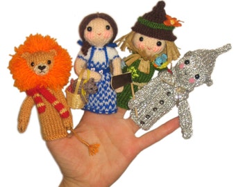 The Wizard of Oz Finger PUPPETS PDF Emal Knit PATTERN
