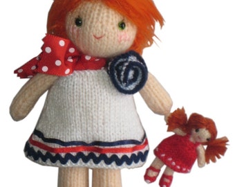 Sweet LUCY with her DOLL Pdf Email Knit PATTERN