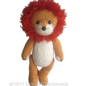 Rupert the LION PDF Email Knit PATTERN image 1