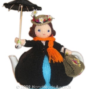 Lovely Mary POPPINS Tea Cosy PDF Email Knit PATTERN Instant download