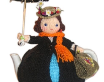Lovely Mary POPPINS Tea Cosy PDF Email Knit PATTERN Instant download