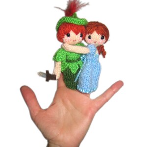 PETER PAN Finger Puppets Pdf Email Knit PATTERN - Etsy UK