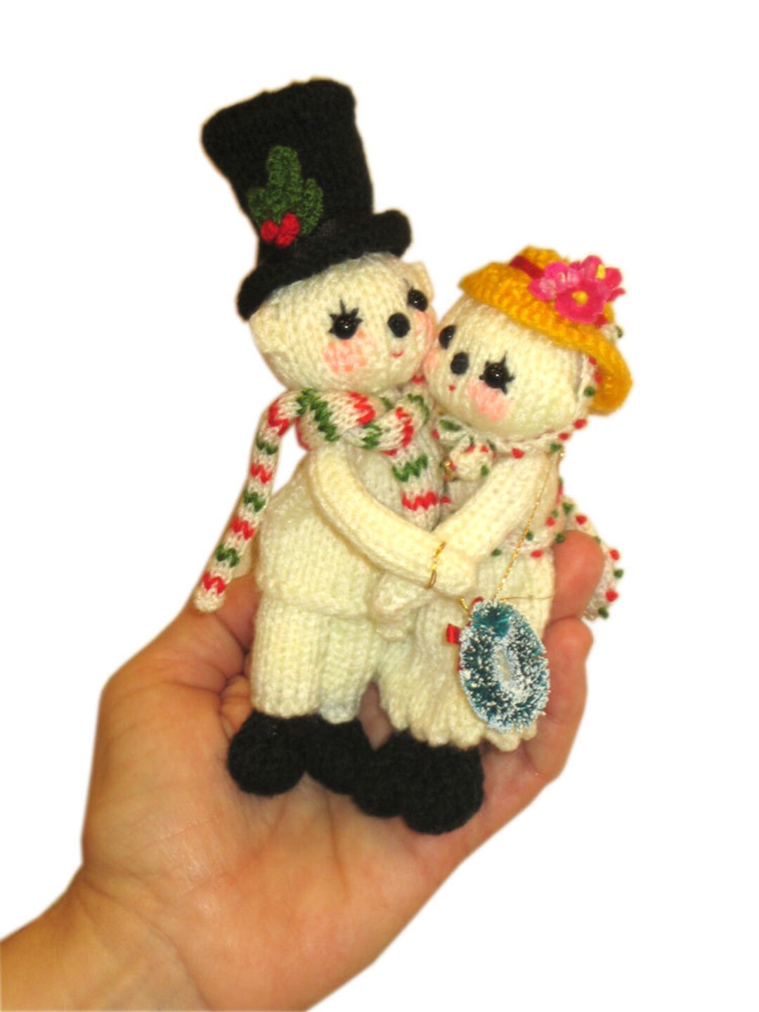 NOEL Couple Finger Puppets Pdf Email Knit PATTERN - Etsy UK