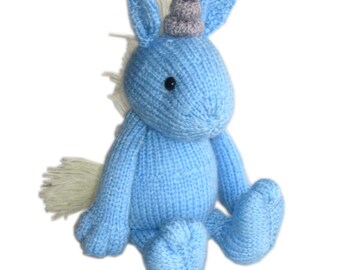 Blue UNICORN Pdf Email Knit PATTERN