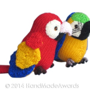 Pepper the Yellow Little PARROT Pdf Email Knit PATTERN