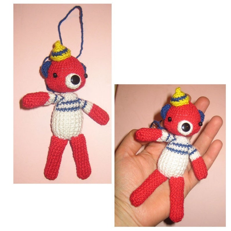 Sailor Red BEAR Pdf Email CROCHET PATTERN image 5