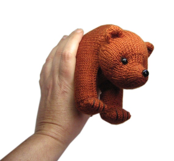 Sweet PUPPET TEDDY Bear Pdf Email Knit PATTERN 