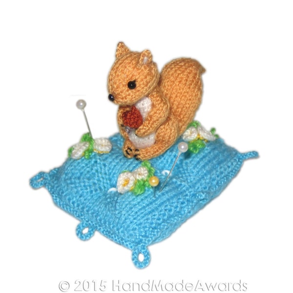 Squirrel Pincushion Pdf Email knit PATTERN