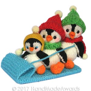 Three Penguins PDF Email Knit PATTERN