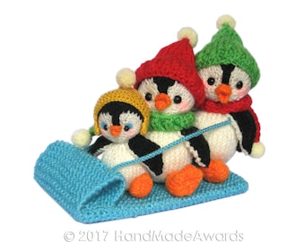 Three Penguins PDF Email Knit PATTERN