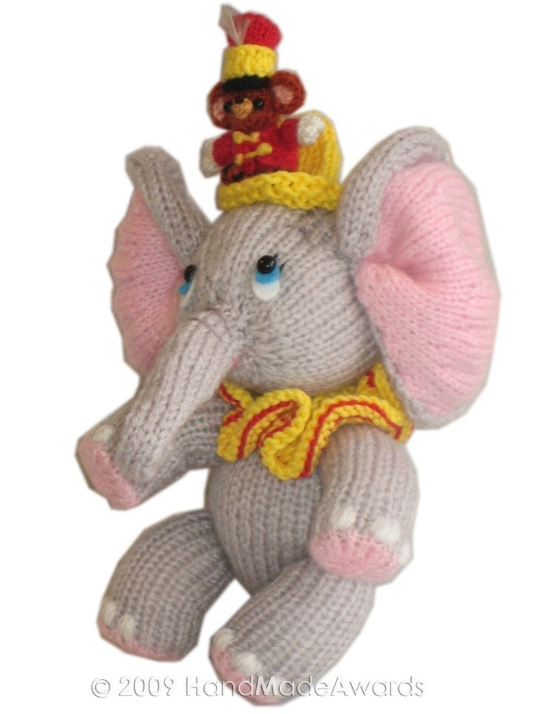 sweet Elephant with little friend pdf Email knit PATTERN image 5