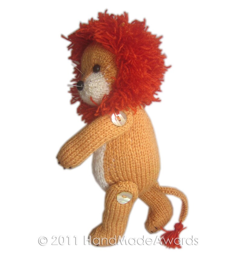 Rupert the LION PDF Email Knit PATTERN image 4