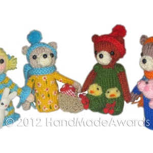 GOLDILOCKS and the Three Bears Finger PUPPETS Pdf Email Knit PATTERN image 3