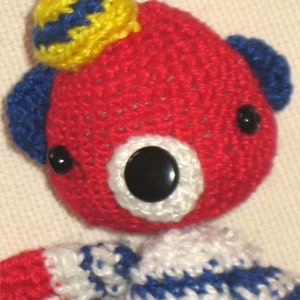 Sailor Red BEAR Pdf Email CROCHET PATTERN image 2