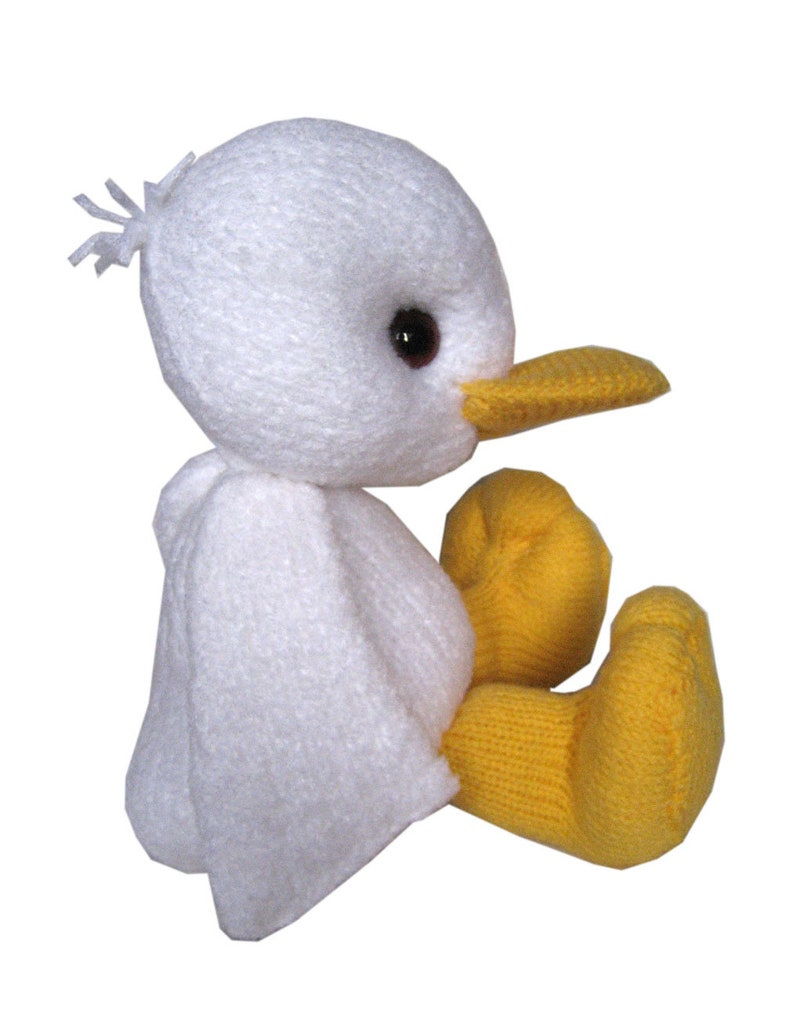 White Little Duckling PDF Email Knit PATTERN image 7