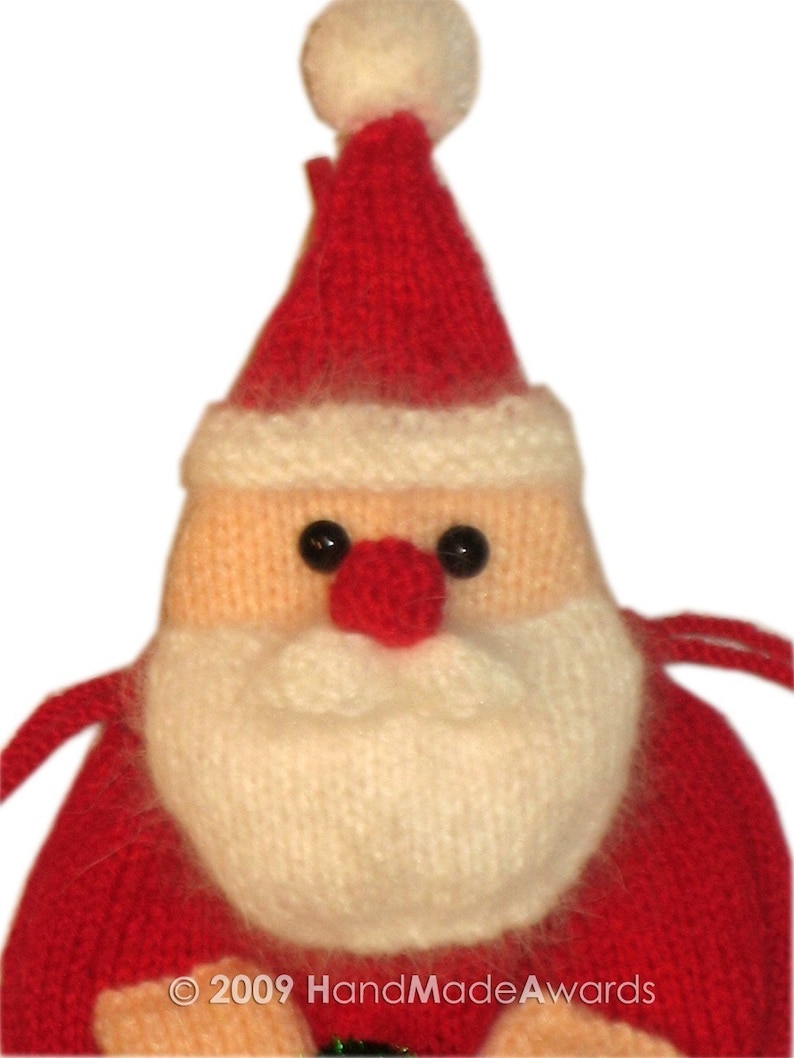 Adorable CHRISTMAS SANTA Claus Purse Bag Knit PATTERN pdf Email image 2