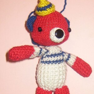 Sailor Red BEAR Pdf Email CROCHET PATTERN image 1