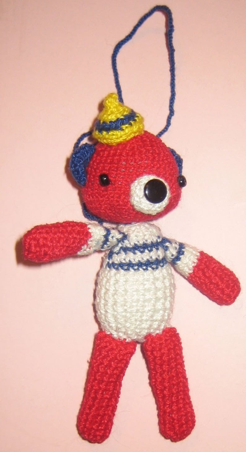 Sailor Red BEAR Pdf Email CROCHET PATTERN image 1