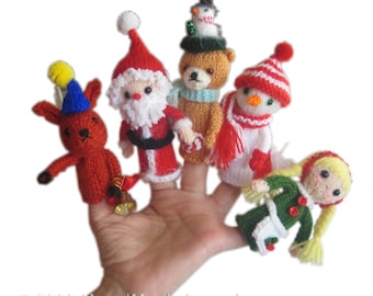 Christmas Finger PUPPETS Pdf Email Knit PATTERN