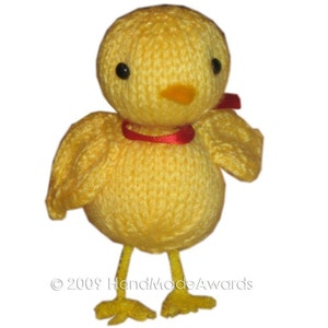 Lovely CHICK with Small Car PDF Email Knit PATTERN image 5