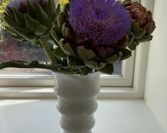 Holmegaard, Denmark, Karen Blixen, Large White Vase, Anja Kjaer, 2000