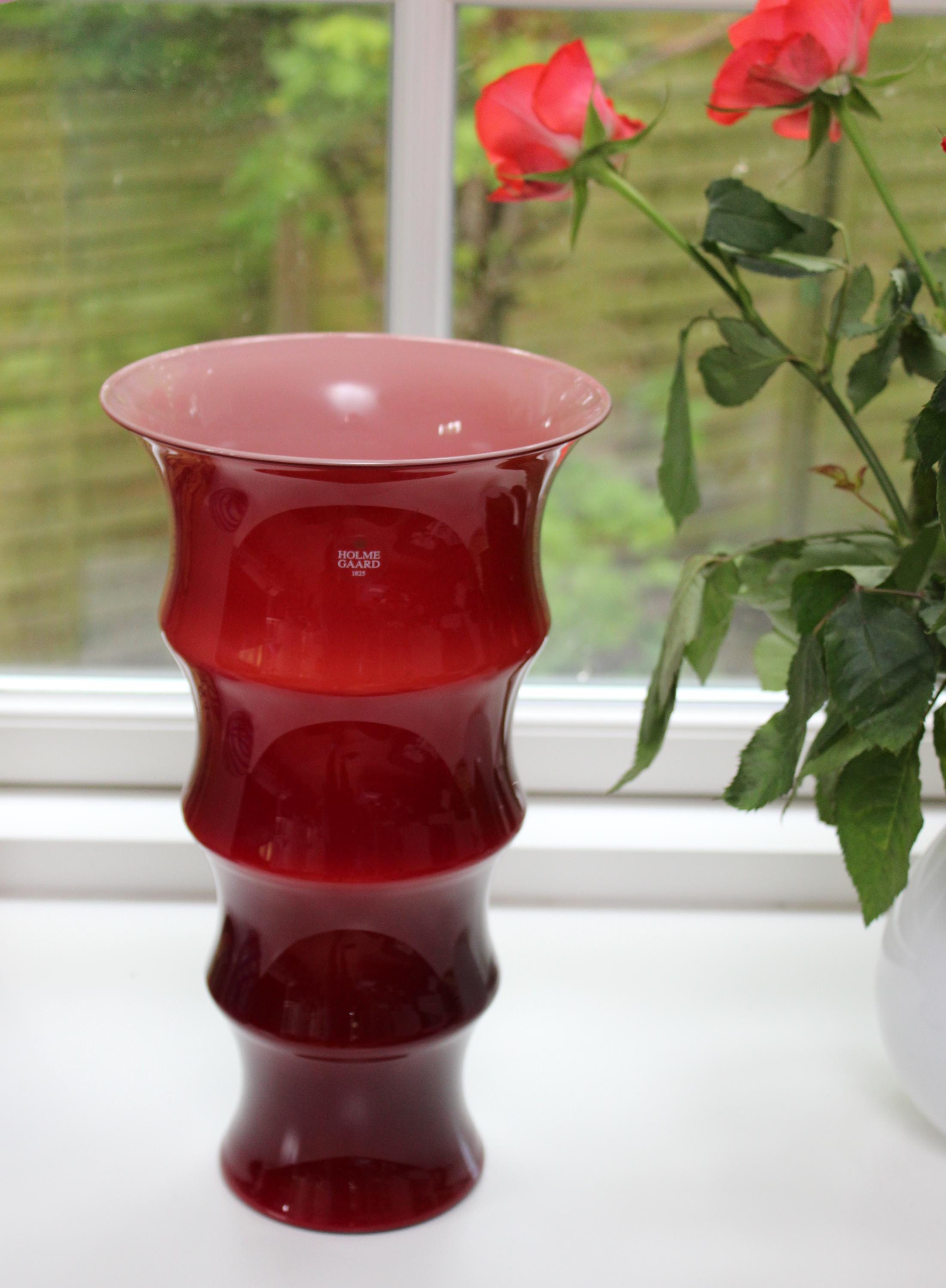 ホルムガード HOLMEGAARD Karen Blixen 花瓶 赤(S)