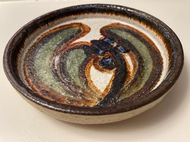 Søholm, Denmark, Cactus, Small plate, dish, Noomi Bachausen, Stoneware, 1970's