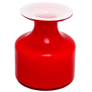 Holmegaard, Red Carnaby vase, Per Lütken, Mid-Century