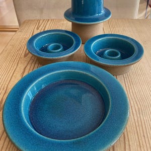 Knabstrup ceramics, Pottery, Denmark, Exclusive ceramic series at 4 items, 1960&#39;s, Rare to find