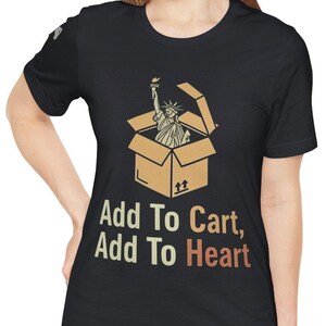 面白いショッピングTシャツ、カジュアルユニセックスシャツ、カート愛好家へのギフト、ブラックグラフィックTシャツ、カートに追加ファッション、誕生日に最適