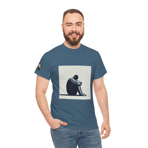 Emotional Unisex Heavy Cotton Tee – Mood Graphic Shirt – Self-Care Gift – Mental Health Awareness – Cozy Casual Wear