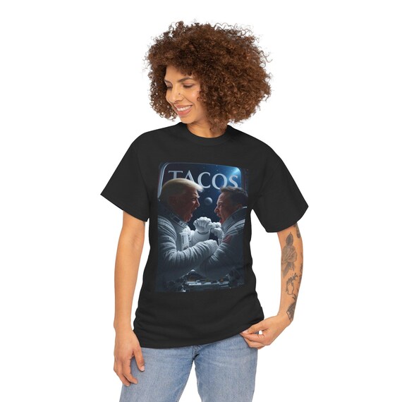 Taco Duel Unisex Tee/Trump and Musk Fight T-shirt/ Fun Graphic Shirt, Quirky Gift, Casual Wear, Conversation Starter, activict t-shirt,