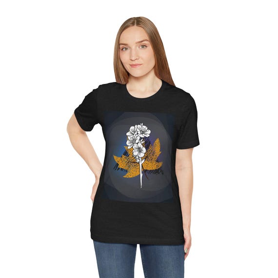 Floral Art Unisex Tee - Nature Lover Gift, Casual Summer Wear, Artistic Graphic Tee, Great for Birthdays, Eco-Friendly Fashion