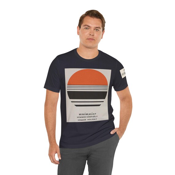 Sunset Minimalist T-Shirt, Summer Holiday Tee, Unisex Graphic Tee, Vacation Wear, Casual Summer Fashion, Art-Inspired Apparel