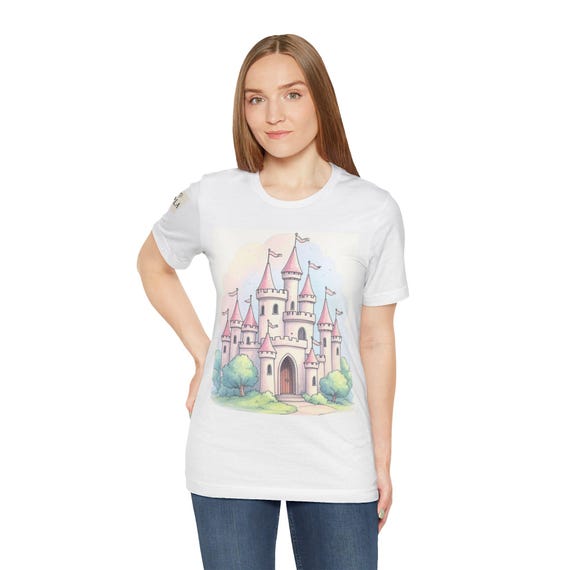 Fairytale Castle Unisex T-shirt/ Magical Fantasy Graphic Tee/ Matching Castle Tee for Family&pets