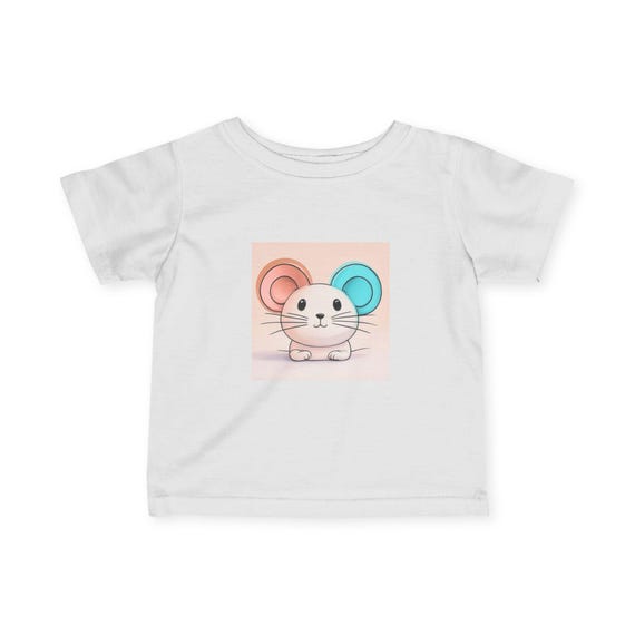 Cute Mouse Infant Tee, Baby Animal Shirt, Kids Playwear, Toddler Gift, Cute Baby Clothes, Baby Shower Gift